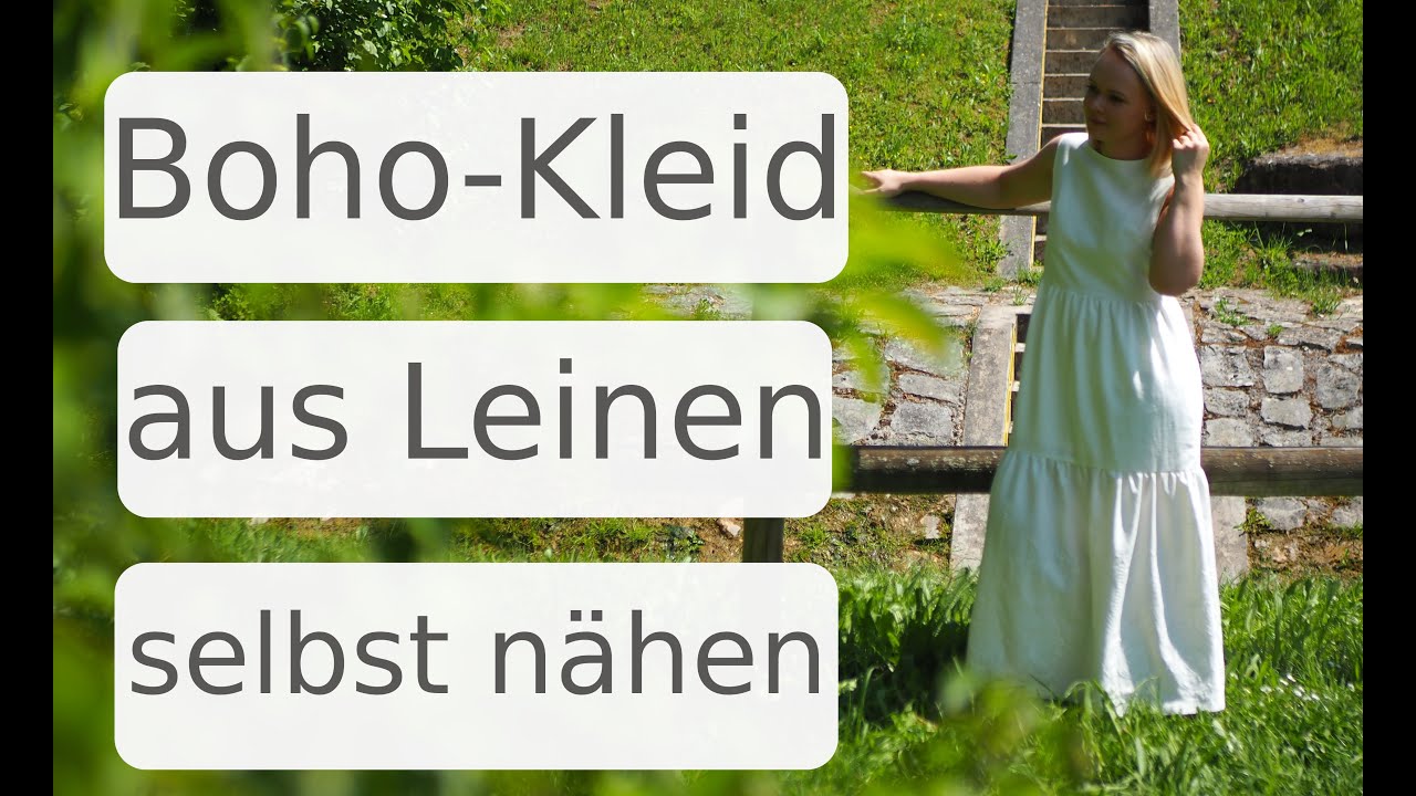 Kleid nähen - Boho Kleid aus Leinen selbst nähen