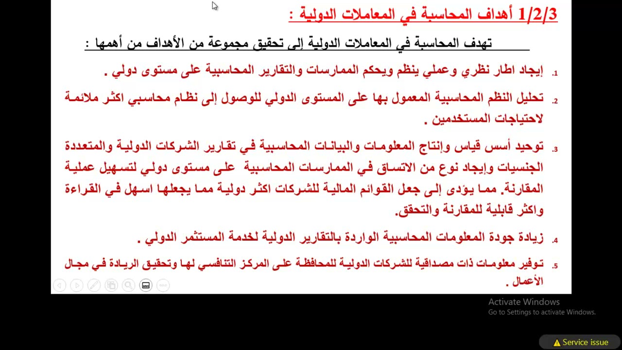 المحاسبة في المعاملات الدولية محاضرة 1 د محمود فاروق 1408 علوم أعمال تعليم مدمج
