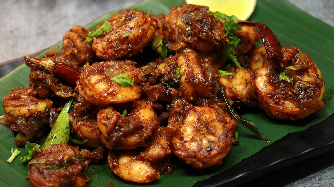 Easy Prawns Pepper Fry Recipe | How to make Black Pepper Shrimp | ചെമ്മീൻ കുരുമുളക് വറുത്ത