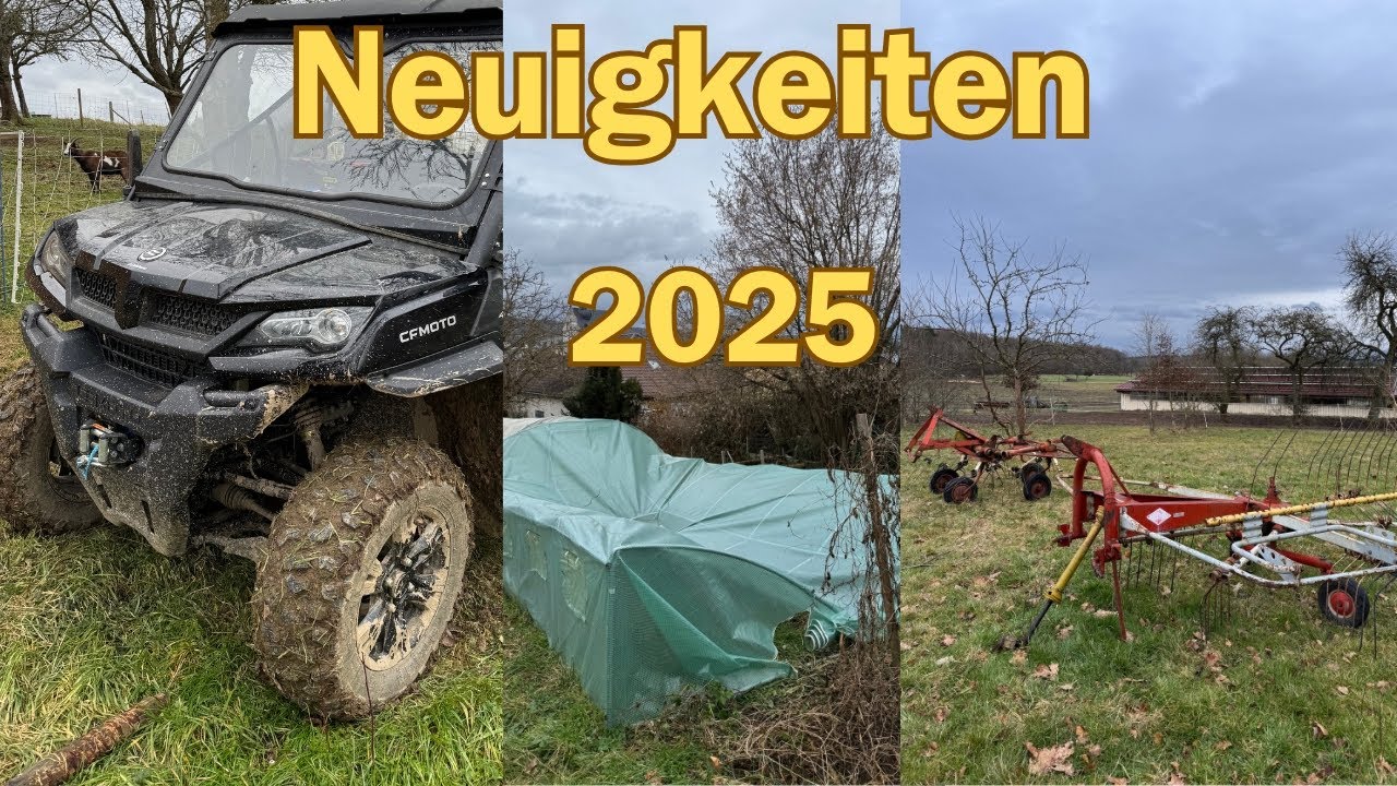 Selbstversorger Vlog Neuigkeiten in 2025 neue Maschinen Schneebruch Hühner Ziegen und Pläne für 2025