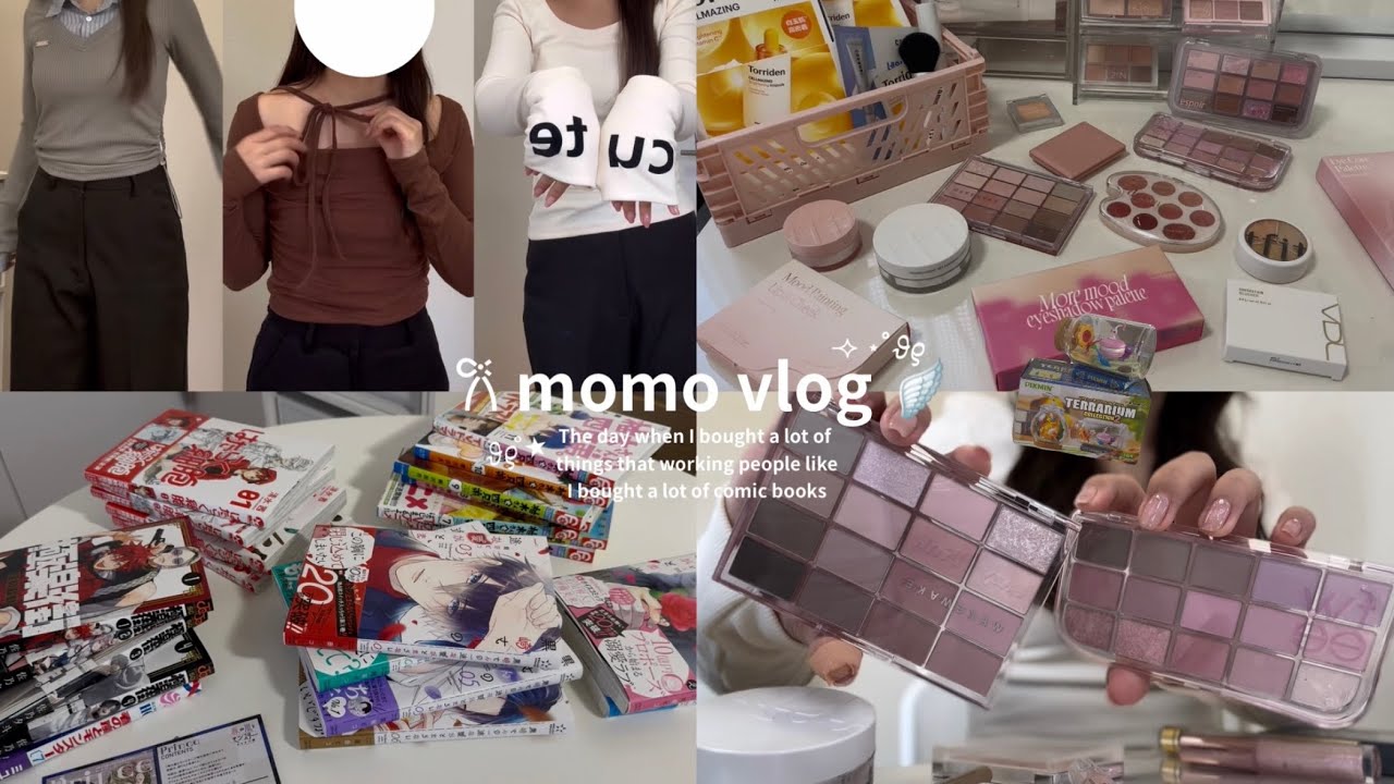 ［ vlog ］社会人の漫画・化粧品爆買いDAY ⋆౨ৎ˚⟡ / sheinでかわいい春服・小物購入品紹介🪼 / ピクミンのテラリウム💚