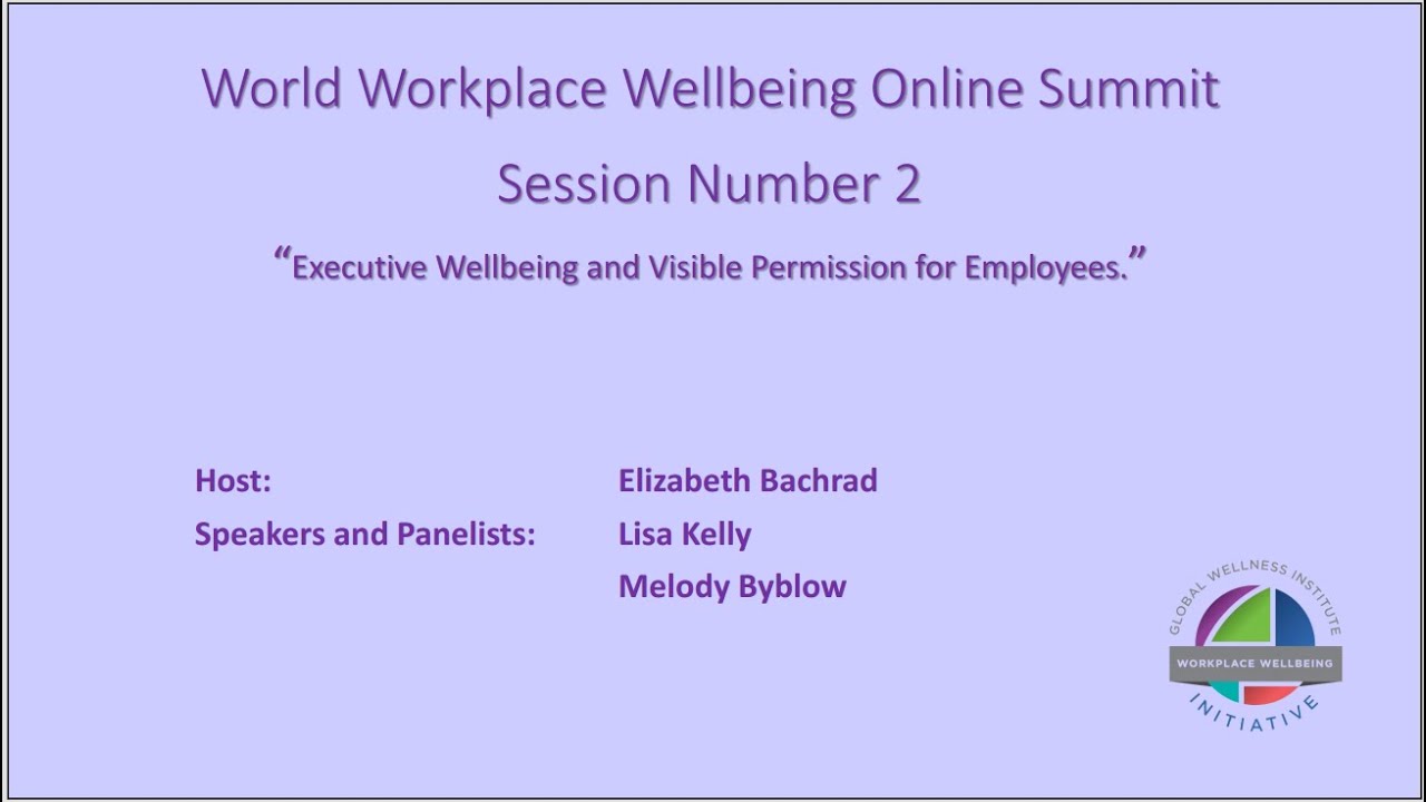 World Workplace Wellbeing Summit 2024: Executive Wellbeing and Visible Permission for Employees.