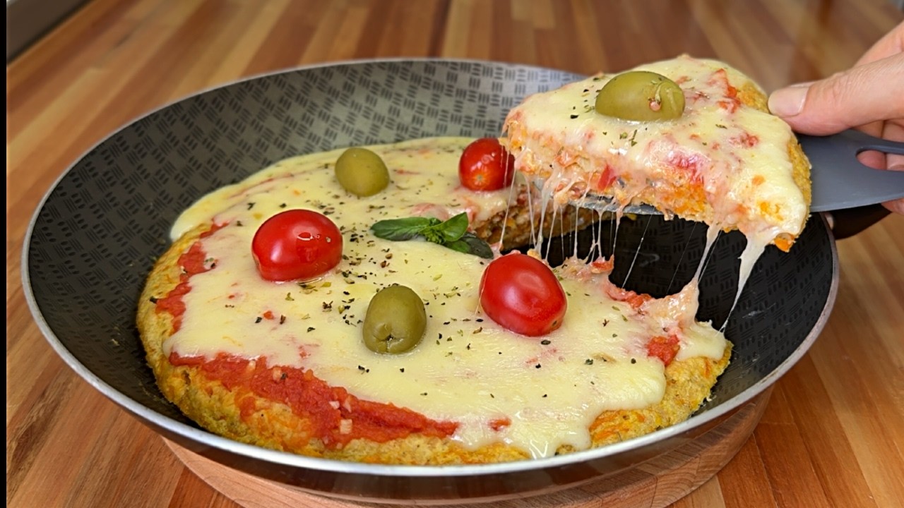Pizza Saludable Sin Horno: ¡Receta Fácil, Rápida! Sin Harina ni Levadura