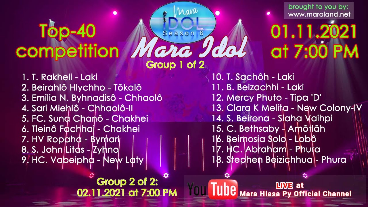 Mara Idol Season 6 - Top 40 Competition - Group 1 of 2 | 1.11.2021 at 7:00 PM
