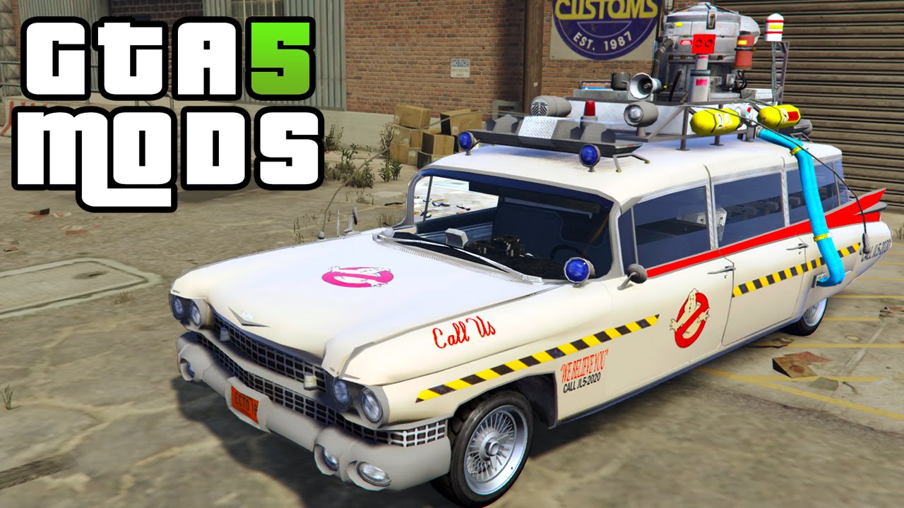 GTA 5 PC MODS - Ghostbusters ECTO-1 (GTA 5 CAR MOD)