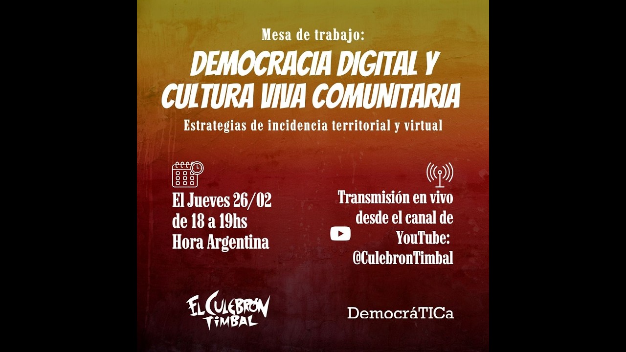 Mesa de trabajo Democracia Digital y Cultura Viva Comunitaria