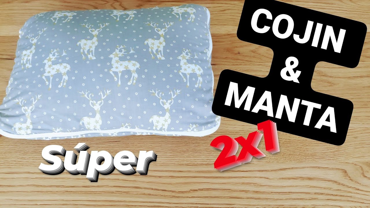 Cómo hacer un Cojín-Manta // 2X1 funda para manta