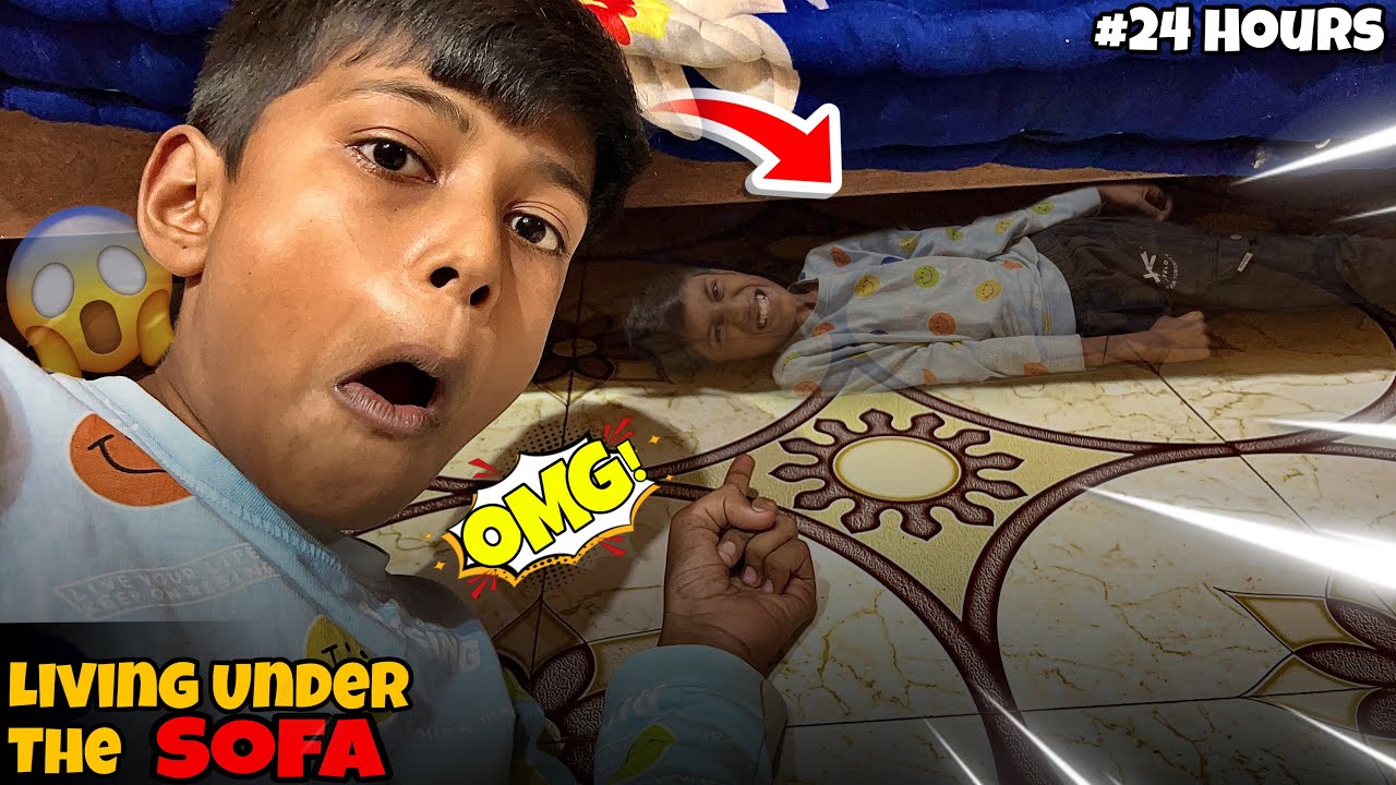 Living Under The Sofa 😱 24 Hours 🛋️