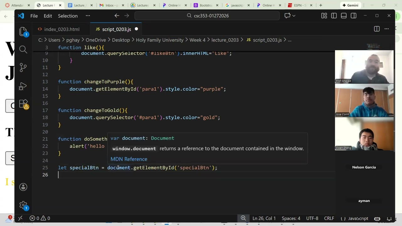 Intro to Web Development with JavaScript III