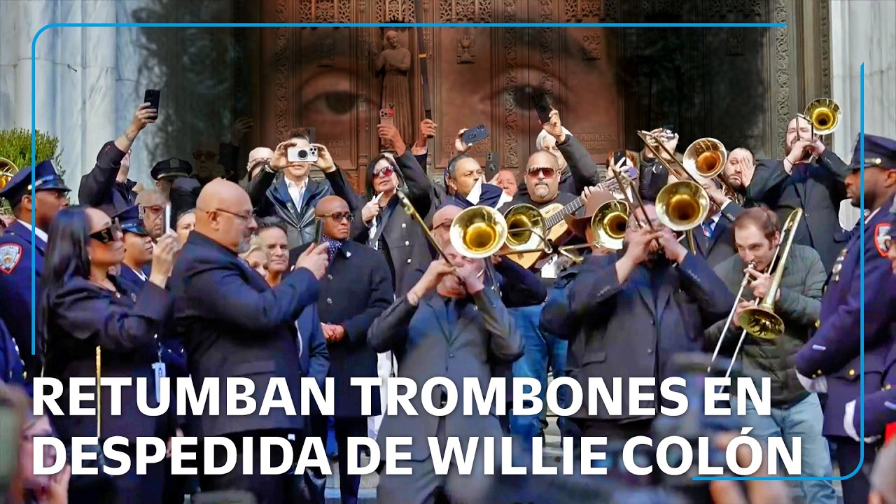 Emotivo funeral de Willie Colón: trombonistas lo despiden con 