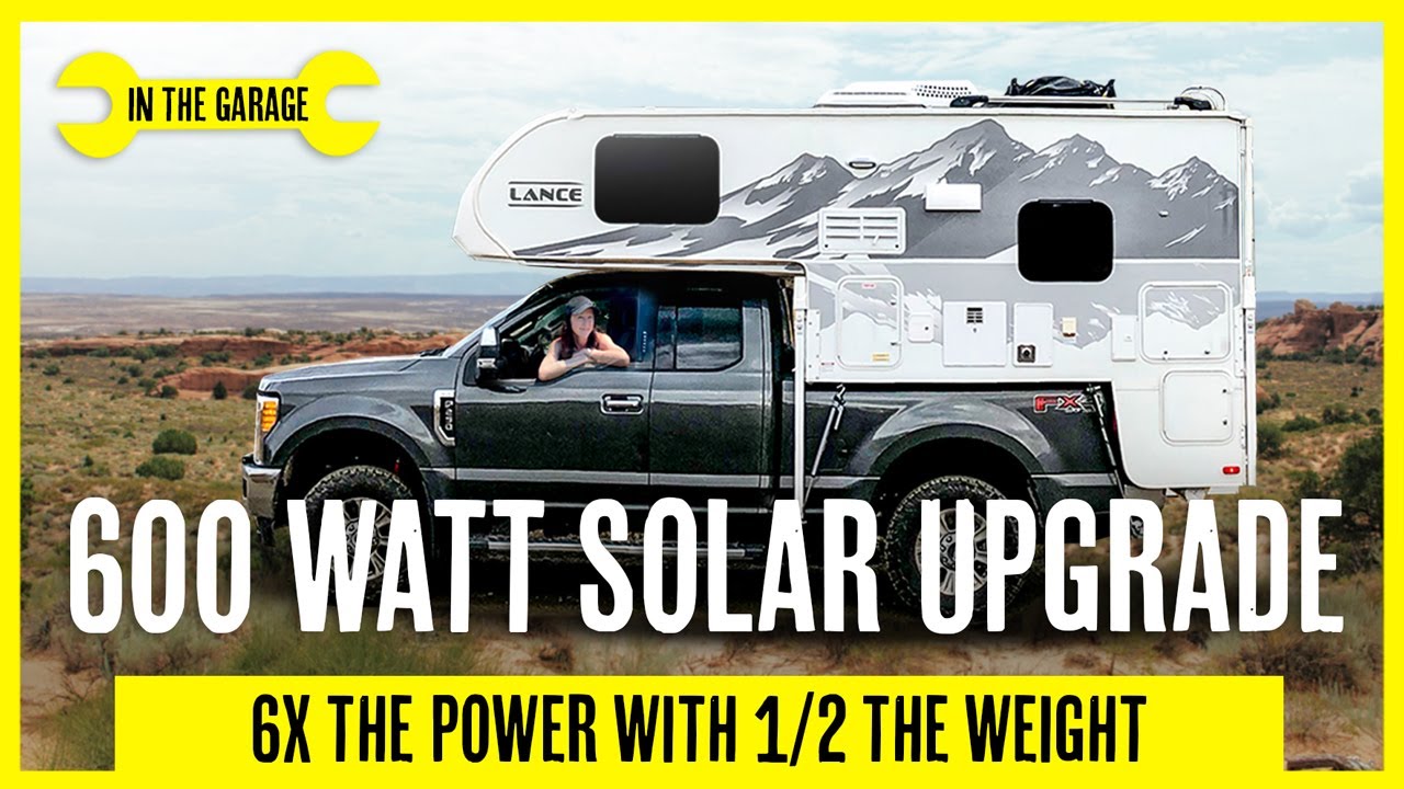 Solar Panel Install in Our Lance 825 Truck Camper | Rigid Solar Panels to Flexible Solar Panels