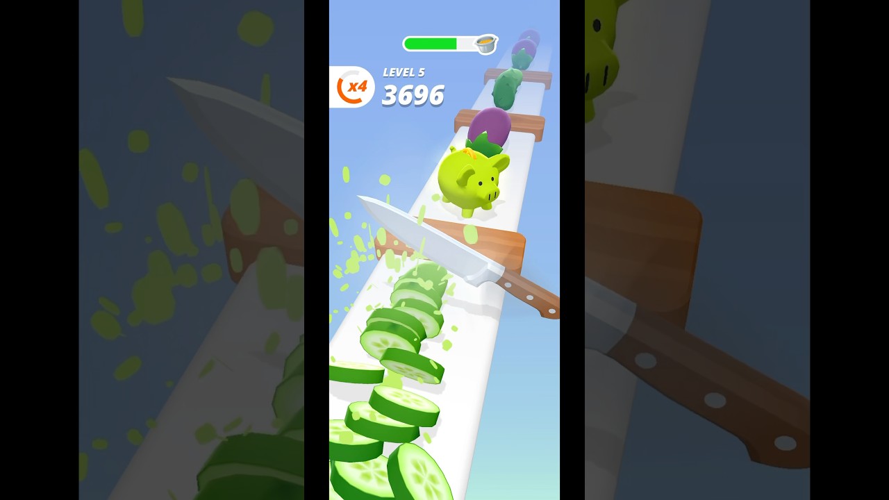 Animasi | Game Potong Sayur Timun, Terong dan Jamur #animasi #game #gameplay #ytshorts #gaming