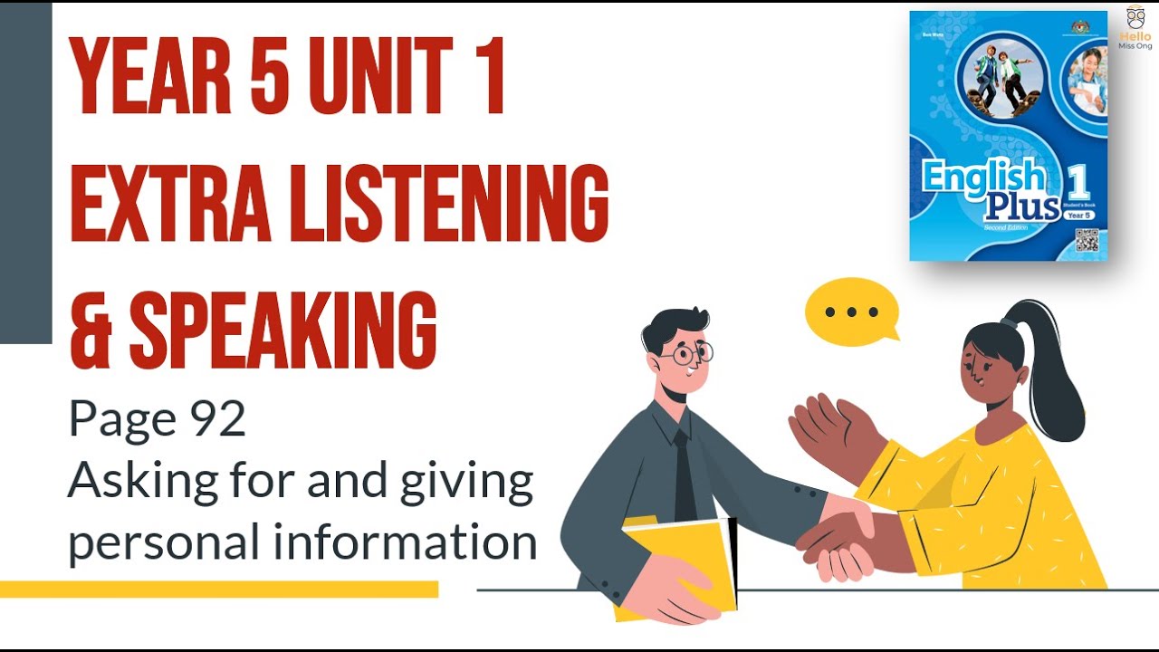 【Year 5 Plus 1】Unit 1 | Extra Listening & Speaking | Student's Book Page 92