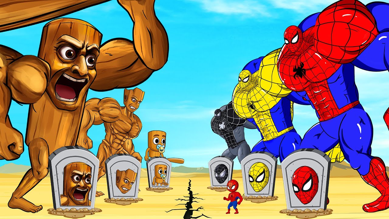 Evolution Of SPIDERMAN Family Vs Evolution Of TUNG TUNG TUNG SAHUR: Who Is The King Of Super Heroes?