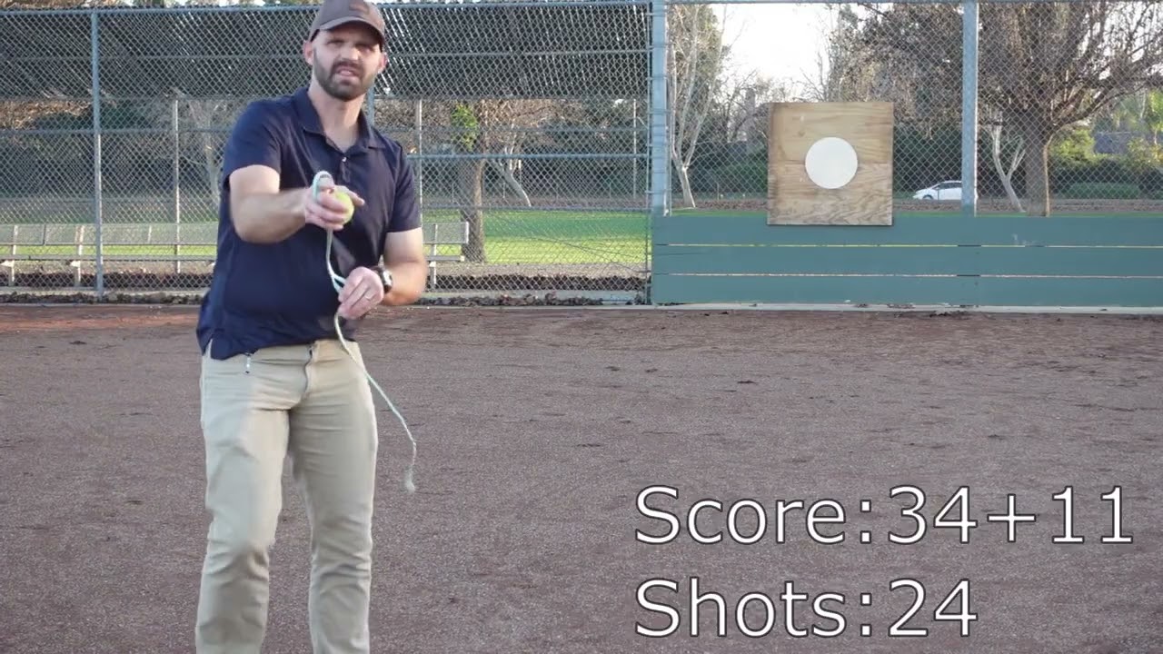 Balearic Slinging target - 50 ball challenge