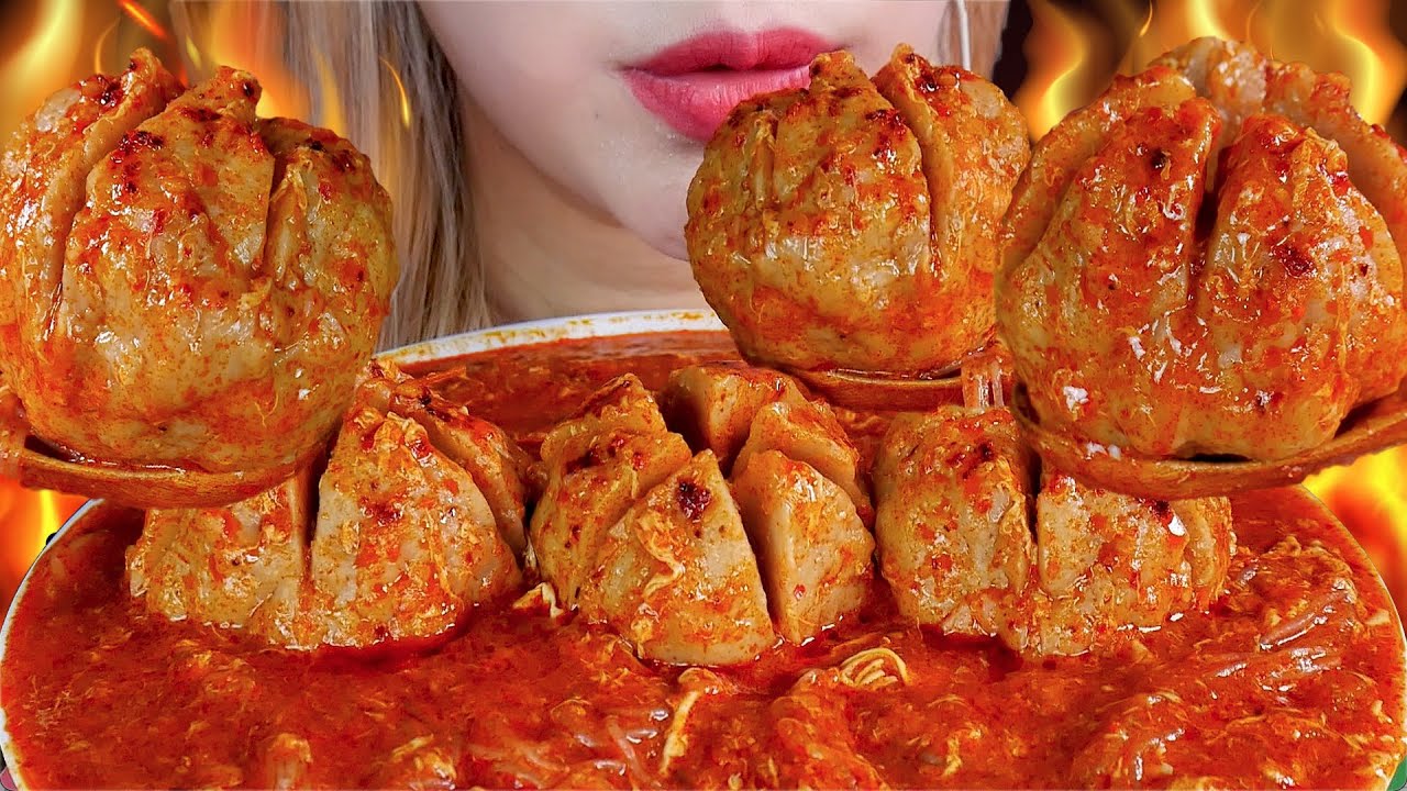 SADIS❗️ASMR BAKSO URAT MEKAR SOUN KUAH PEDAS 🥵💥SPICY BEEF TENDON MEATBALL
