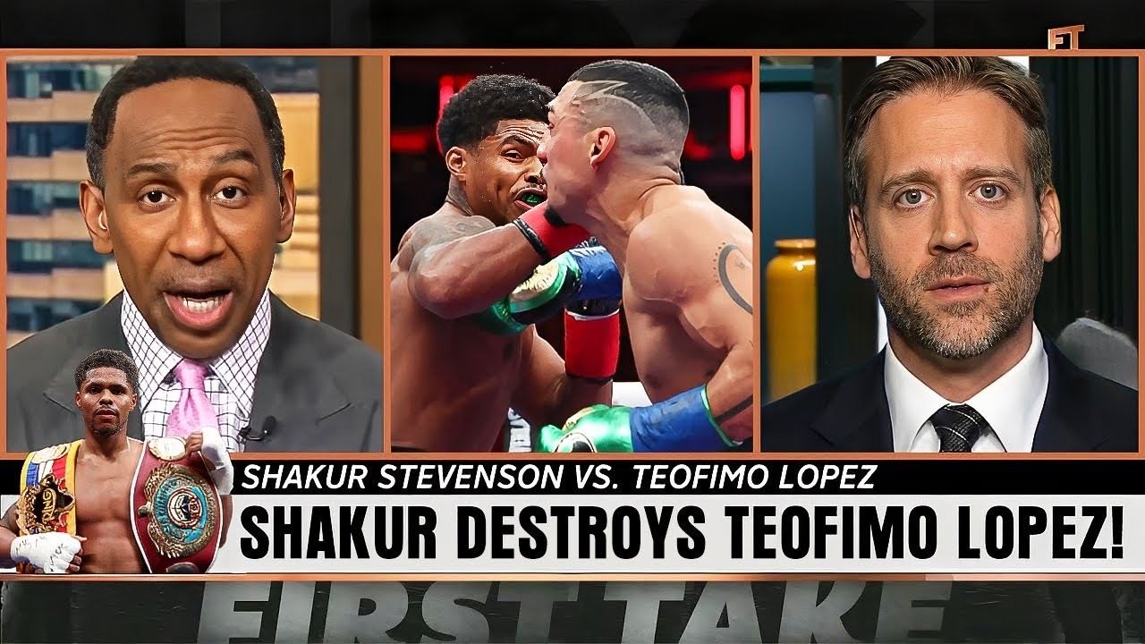 Stephen A. Smith & Max Kellerman LIVE Reaction To Shakur Stevenson BEATING Teofimo Lopez..