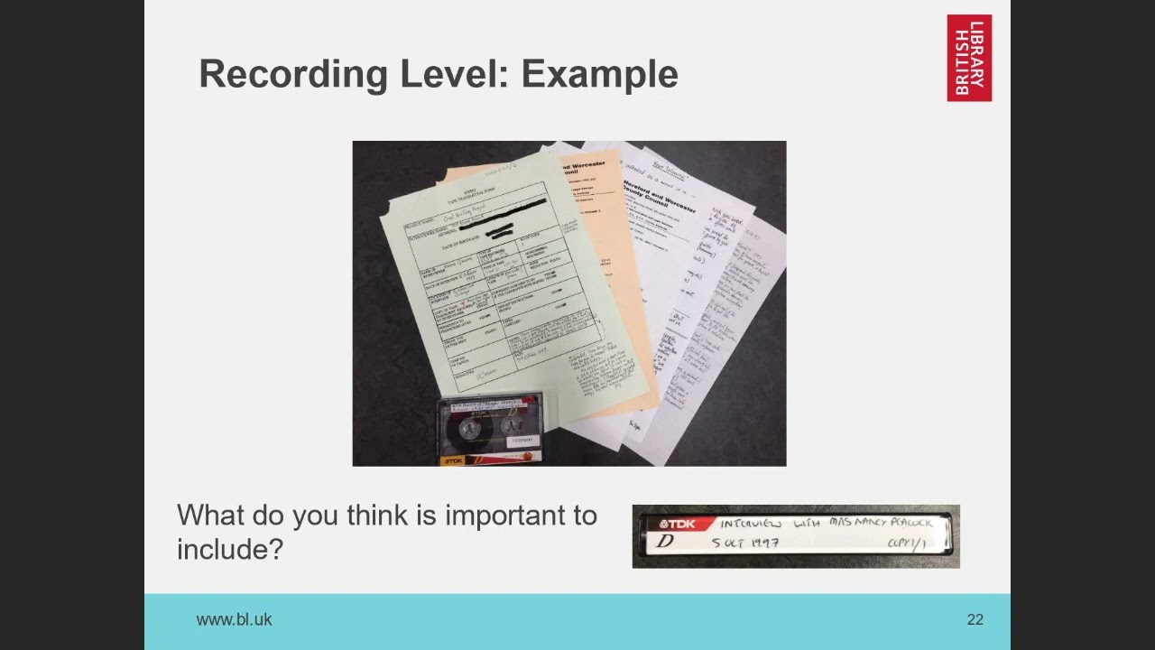 UOSH Midlands Training - Cataloguing Sound