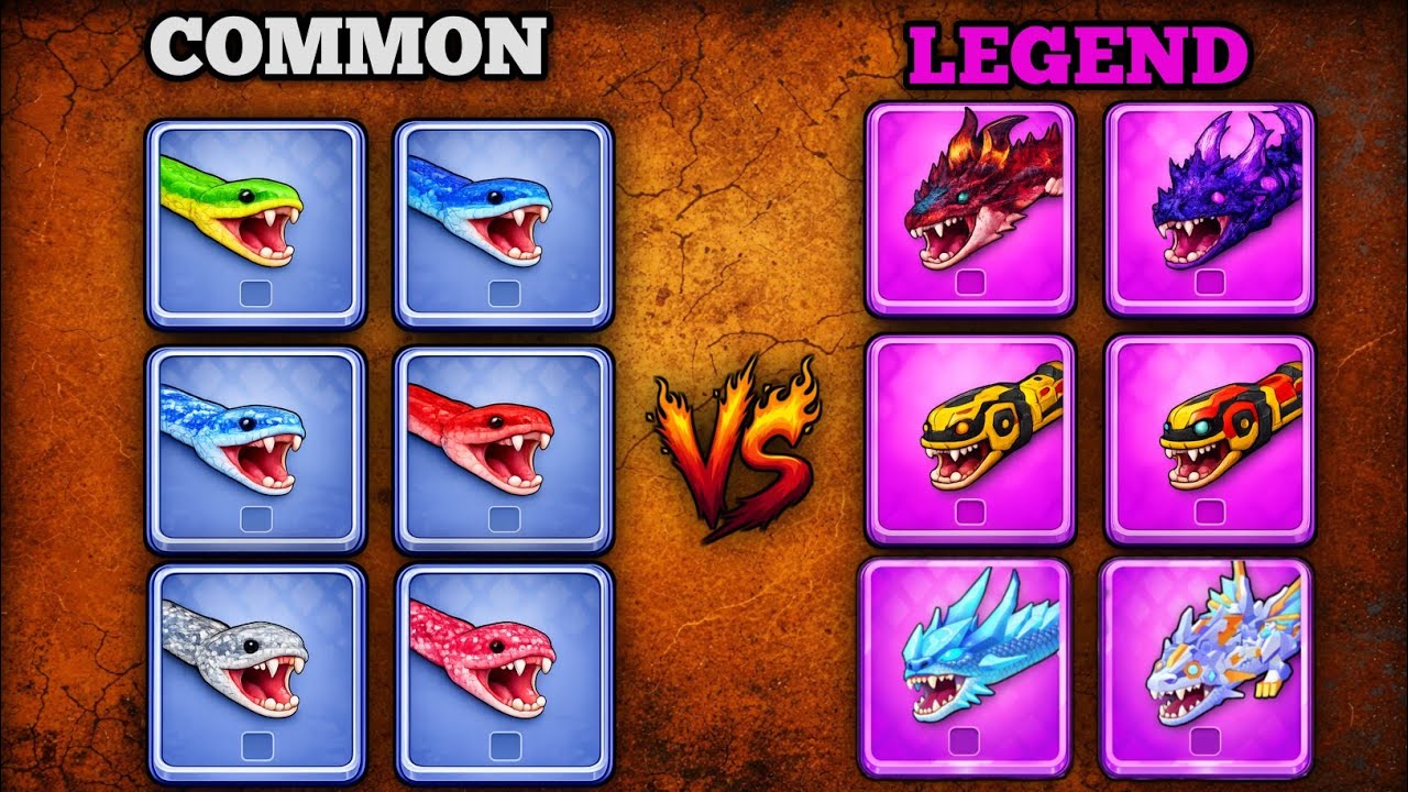 😱 SNAKE CLASH IO— COMMON vs LEGEND ! CAN A COMMON SNAKE COMPETE WITH LEGEND POWER AT MAX LEVEL?🔥#202