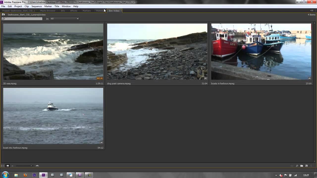 Premiere Pro Basics CS6 & above: 7 Matched Sequences & Bins