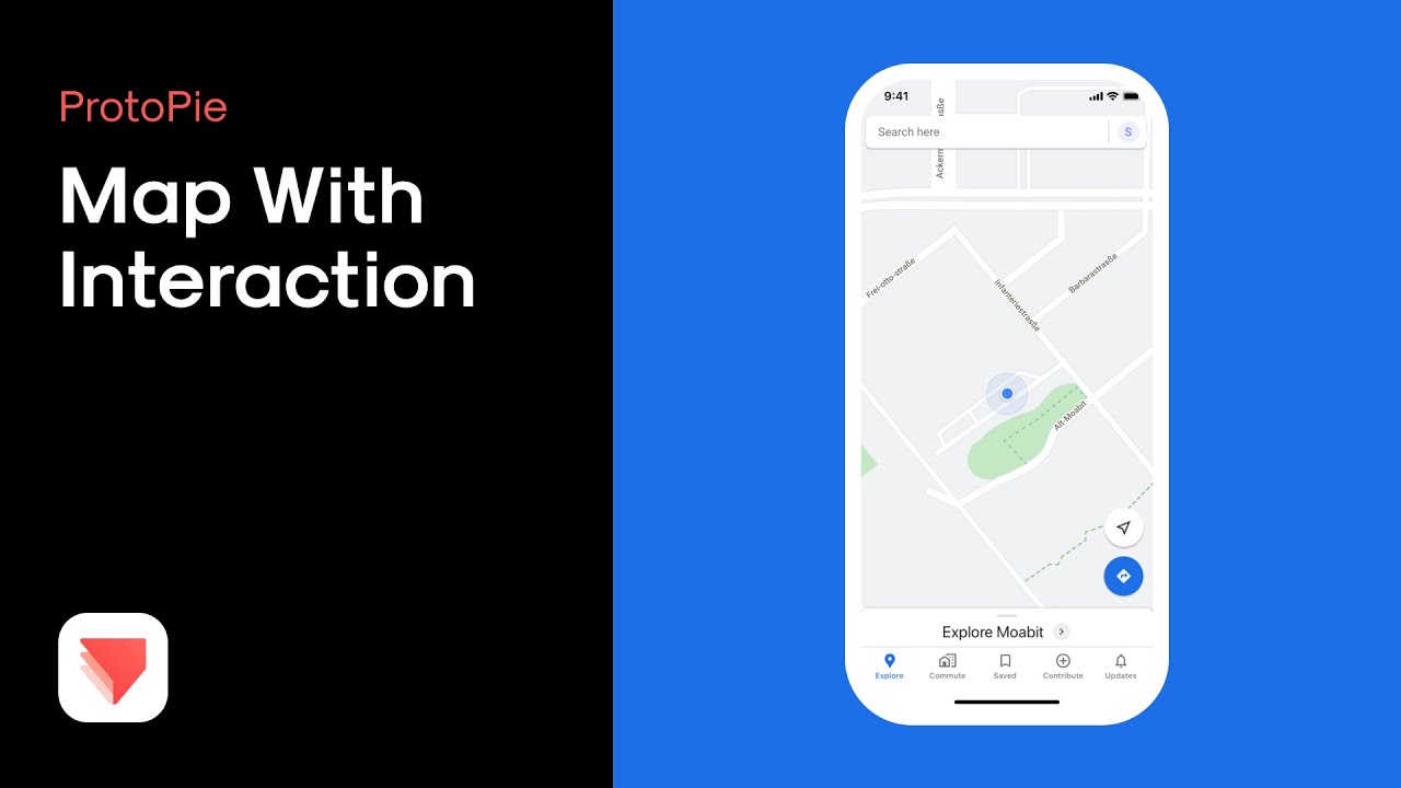 ProtoPie - Import design from Figma and create map interaction with ProtoPie, Basic