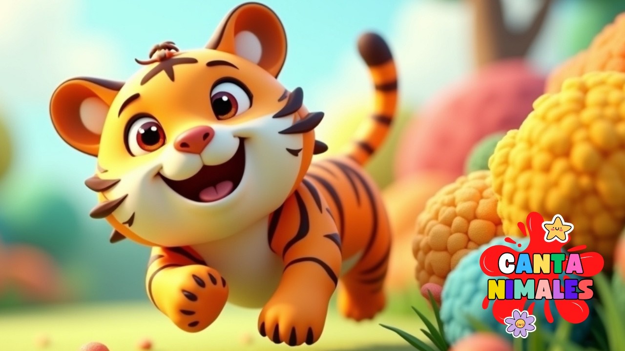 Música Infantil 🐯🎶 | El Tigre Rayitas Sueña en la Montaña ⛰️✨