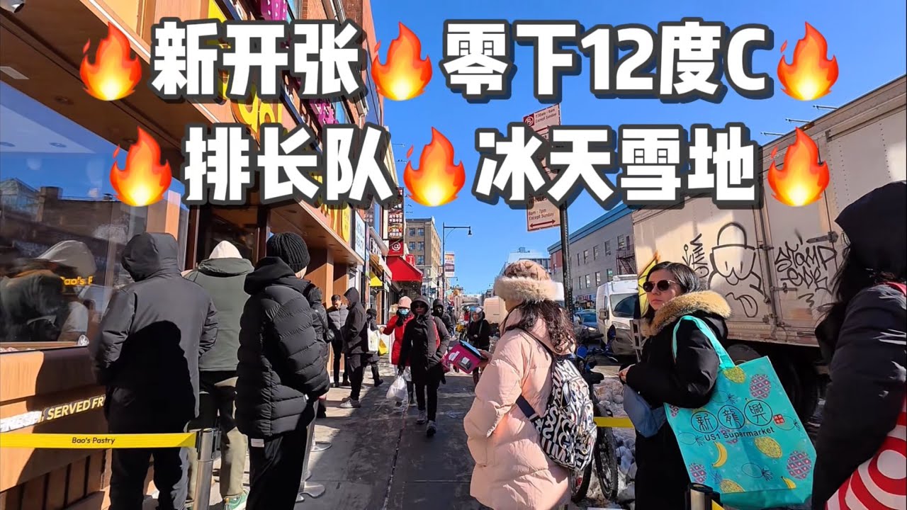 法拉盛，新开张，零下12度C ，冰天雪地，排大队鲍师傅糕点，Bao’s Pastry 2026年1月30日