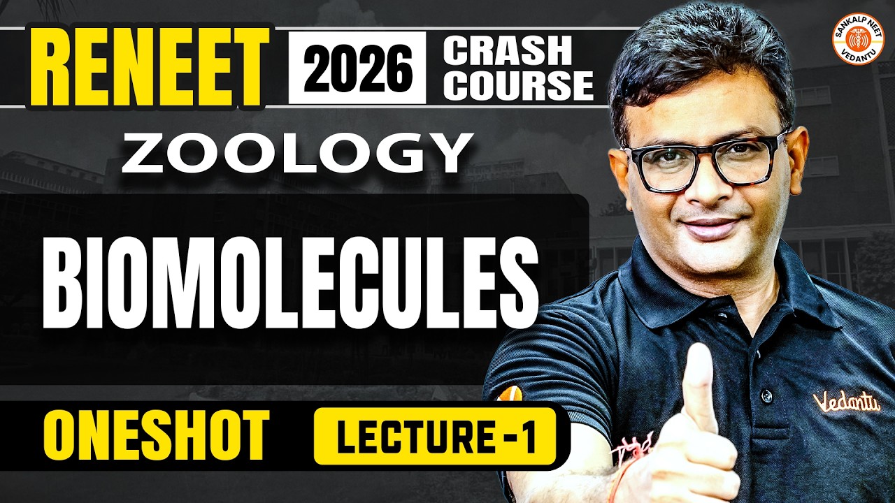 ReNEET FREE Crash Course | ReNEET 2026 Zoology | Lectue 01 Biomolecules Onshot | MD sir
