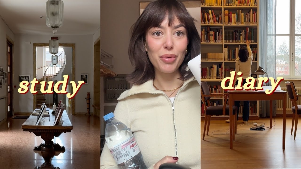 VLOG 🦢 life as an art history student in Rome ft. study with me, cozy library days & daily life