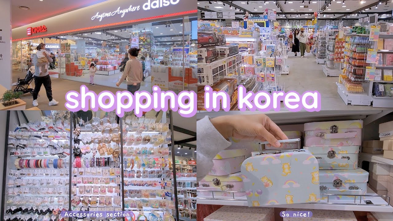 Shopping in Korea vlog 🇰🇷 Daiso stationery haul 💖