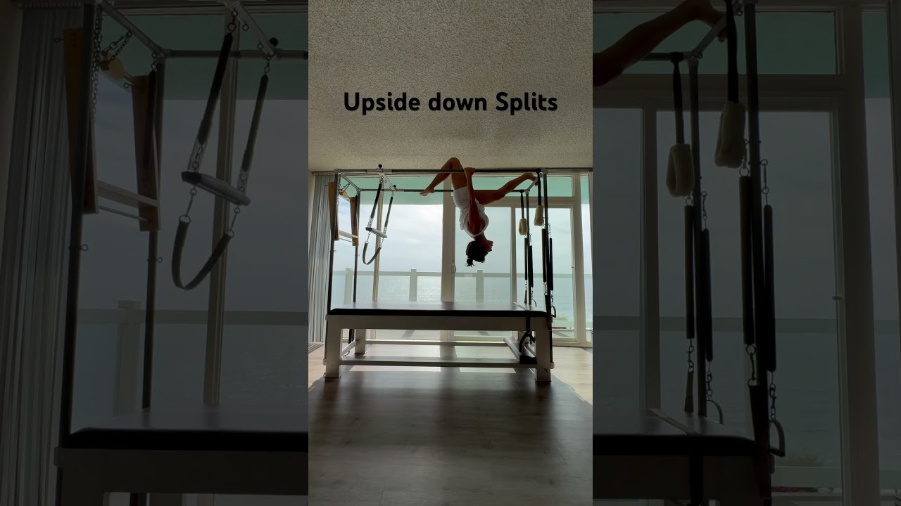 Upside down Splits #cadillacpilates #pilates #splits