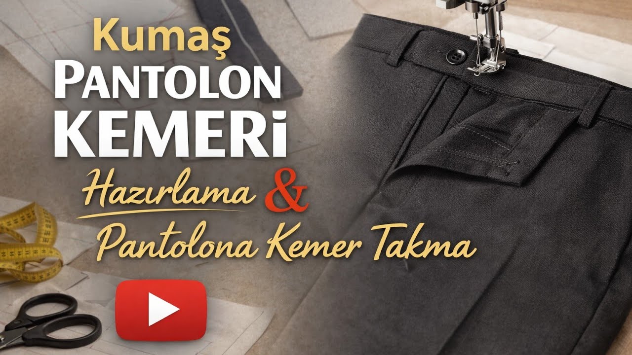 Kumaş Pantolon Kemeri Hazırlama Ve Pantolona Kemer Takma İşlemleri(Detaylı ve Uygulamalı Anlatım)