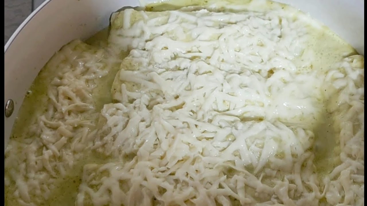 Enchiladas Suizas, deliciosas y muy fáciles de preparar 🍽💚✅️