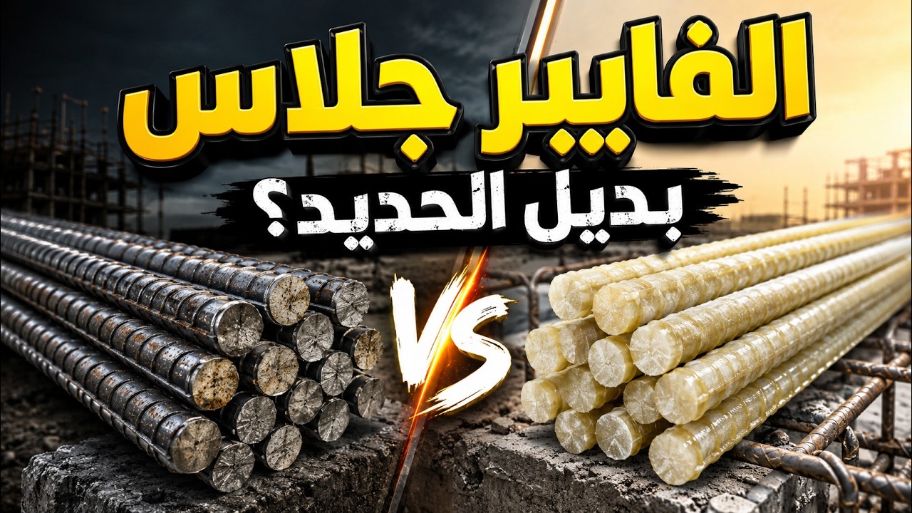 الفايبر بديل حديد التسليح - الفايبر بديل الحديد - الفايبر جلاس بديل الحديد - اسياخ الفايبر جلاس