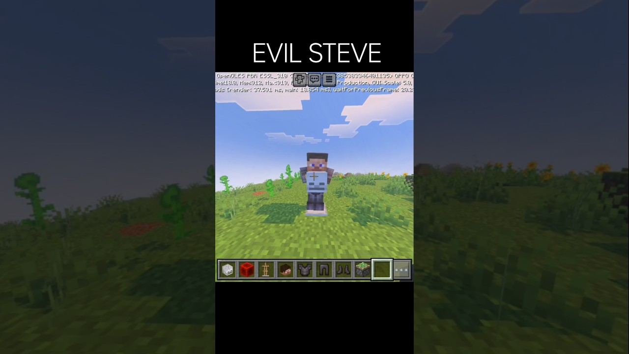 Minecraft evil steve☠️😨...