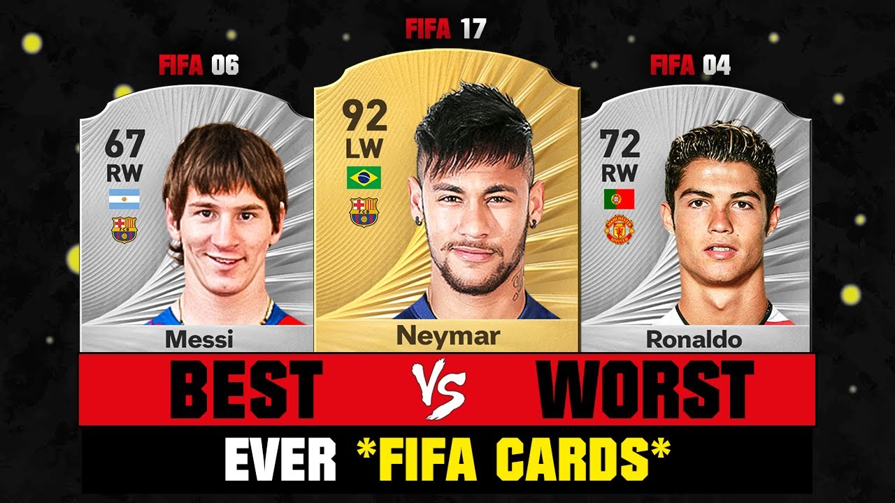 FOOTBALLERS BEST VS WORST EVER FIFA CARDS! 😔💔 ft. Neymar, Messi, Ronaldo…