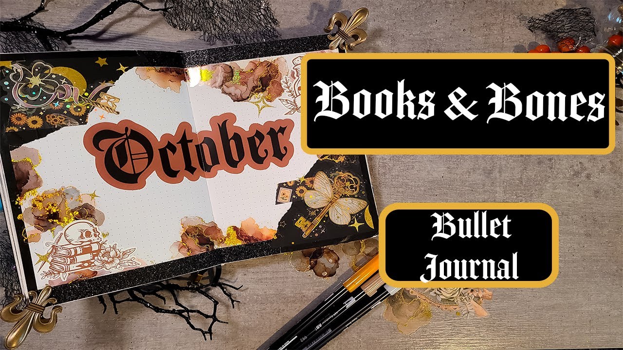 ✨Cozy October 📚 Books & Bones ✨Bullet Journal Setup ✨🎃