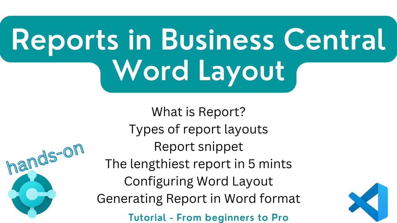 Reports in Business Central in Word Layout | configuring word layout report | bc tutorial | trending