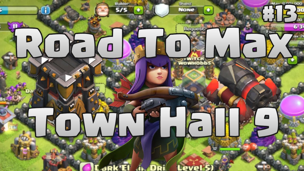 Clash of Clans - Road to Max TH9 Ep. 13 - Max Defense, High Loot Raids