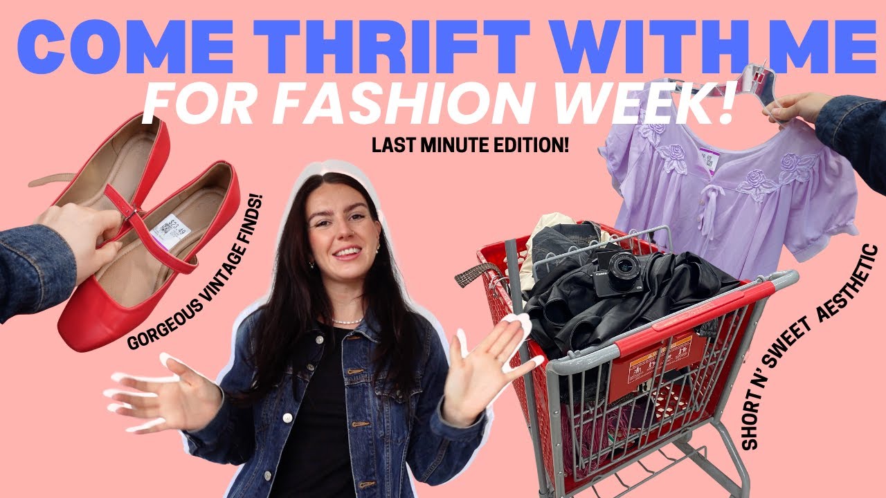 COME THRIFT WITH ME fashion week 2024🎀The cutest vintage finds