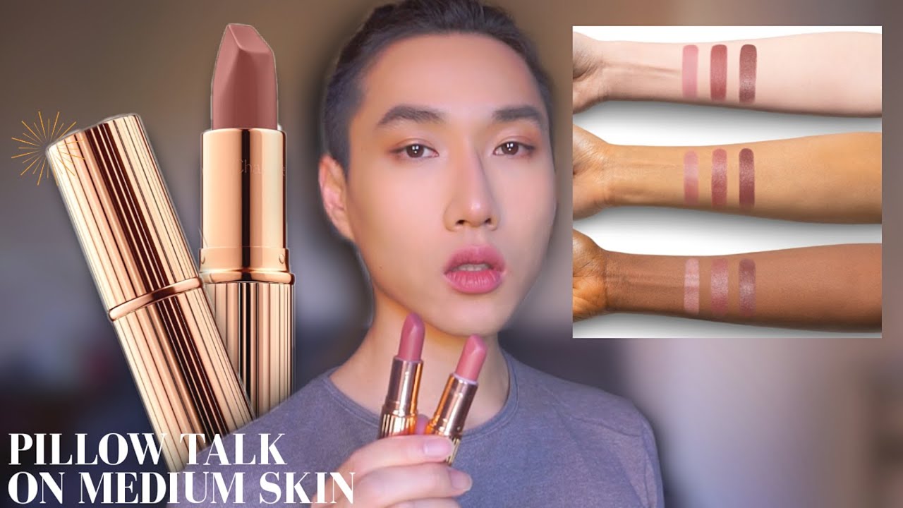 Губная помада Charlotte Tilbury Pillow Talk Original/Medium — средне-оливковый оттенок кожи — обз...