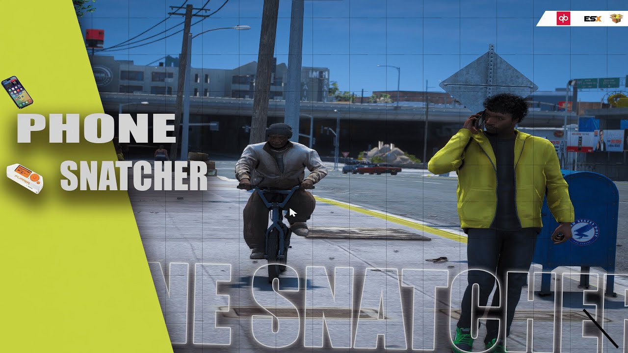Phone Snatcher | Realistic Street Crime Fivem Script [ESX | QBCore | QBOX]