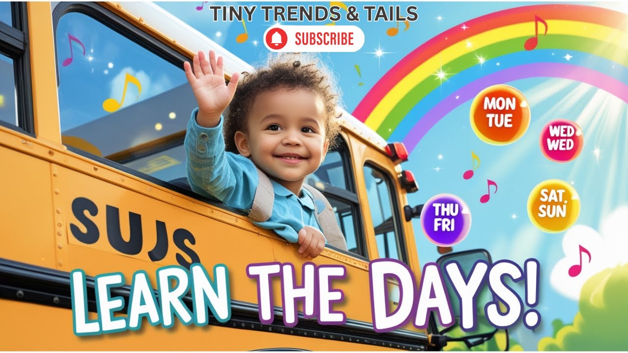 Days of the Week Song for Kids | Baby School Bus Adventure | Learn Days with Music | Sing Along