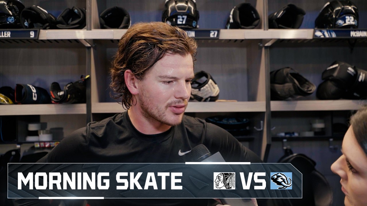 Barrett Hayton, MacKenzie Weegar i Andr&eacute; Tourigny | 03.12 Morning Skate Media