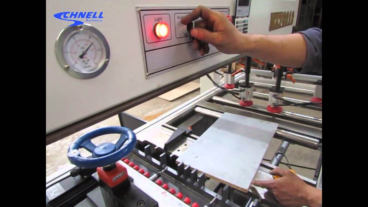 Working show of Schnell Two Rows Multi-boring Machine