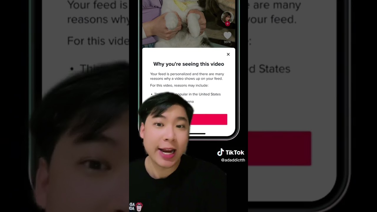 TikTok เพิ่มฟีเจอร์บอกว่าทำไมเราเห็นคลิปนี้ #adaddict  #tiktok #whythisvideo #feature #function