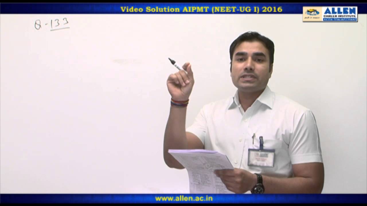 AIPMT 2016 Biology Solution &ndash; Q. 126,133 (Paper Code-P) NEET-UG 2016 Phase I