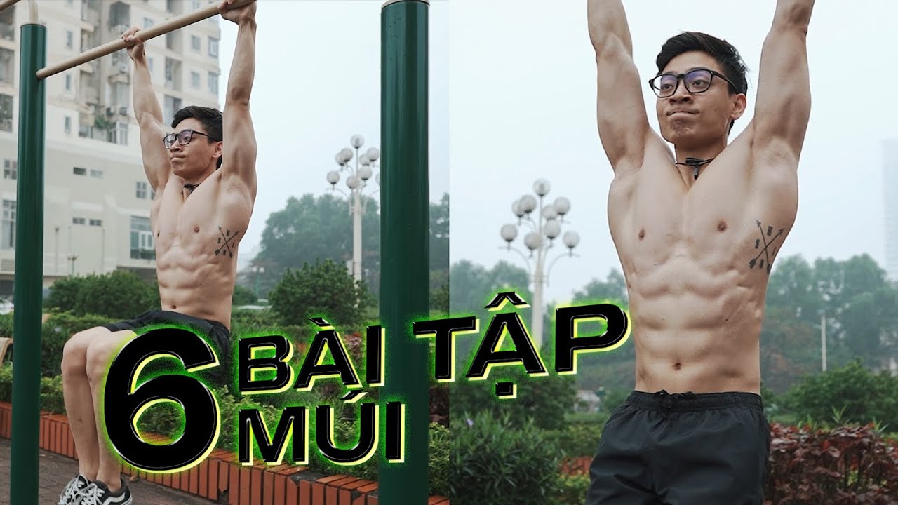 6 bài tập bụng với xà lộ 6 múi | Pull up Bar Abs Workout | SHINPHAMM
