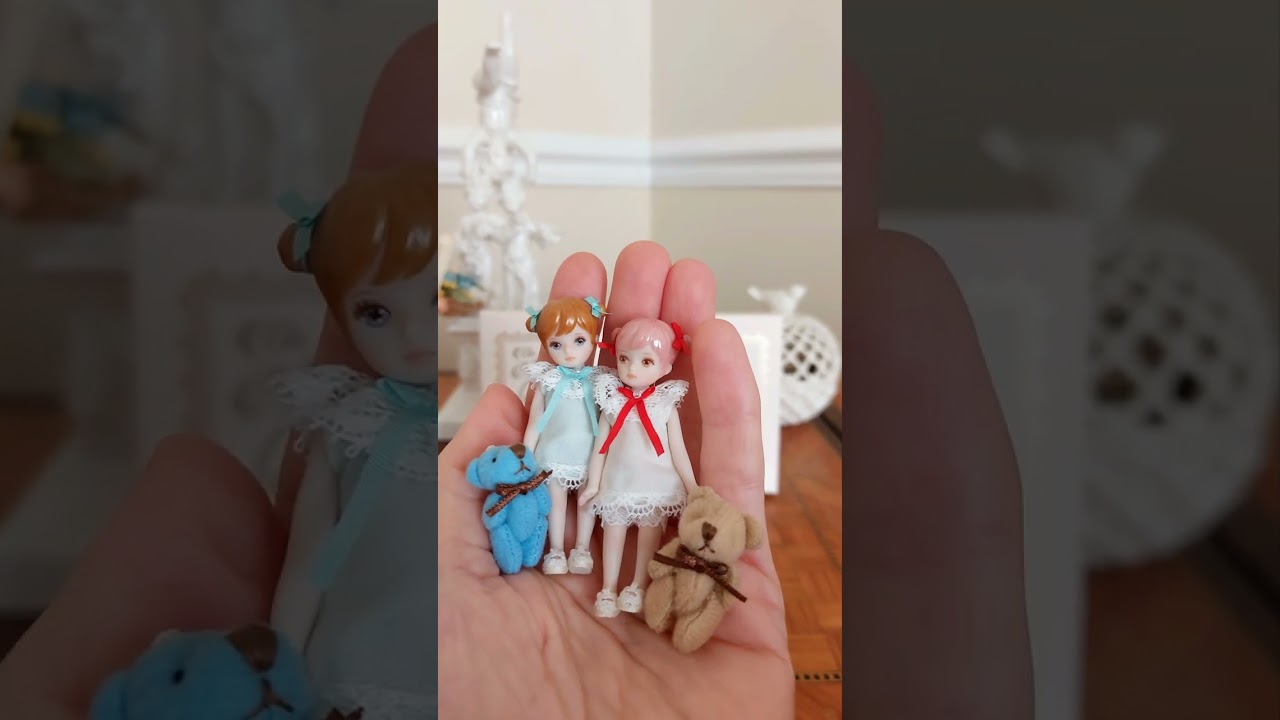 Tiny bisque doll unboxing ♡ Adorable twins by Korean porcelain artist! #dollunboxing #shorts