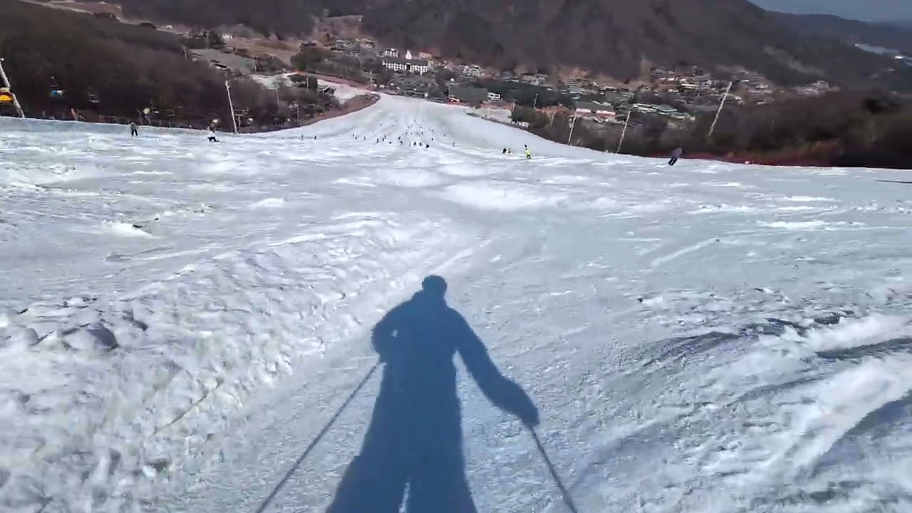 단순 기록용 지산 스프링 모글 (Mar 7th 2026 오후2시)  #모글 #mogul #snow #레벨2 #ski #freestyleskiing 